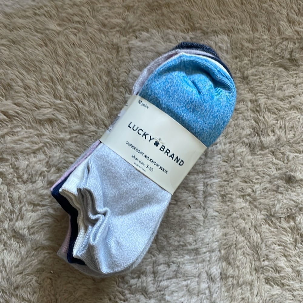 Lucky Brand Ladies' Super Soft No Show Sock, 10-pair
